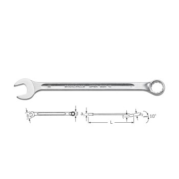 Stahlwille 40101717 Combination spanner long OPEN-BOX 14 17, size 17 mm
