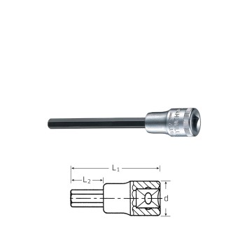 Stahlwille 02151210 Screwdriver socket INHEX 2049 10, size 10
