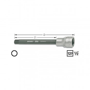 HAZET 2751 Schraubendreher-Steckschlüsseleinsatz XZN, M 10