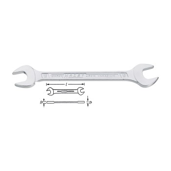 HAZET 450NA-19/32 x 11/16VKH Double open ended wrench, size 19/32 x 11/16