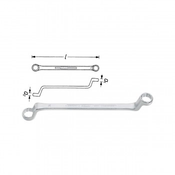 HAZET Double box-end wrench 630, size 6 x 7 - 36 x 41mm