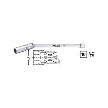 HAZET 4766-1 Spark plug wrench, 16.0 mm - 5/8