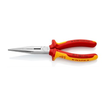 KNIPEX 26 16 Flachrundzange mit Schneide, 200 mm