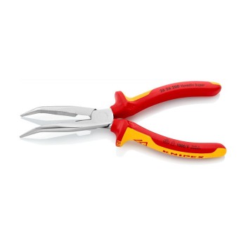 KNIPEX 26 26 200 SB Flachrundzange mit Schneide, 200 mm