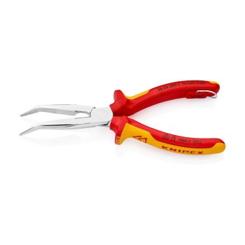 KNIPEX 26 26 200 T Flachrundzange mit Schneide, 200 mm