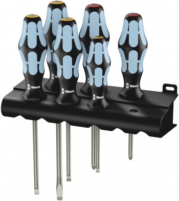 Wera 3334/6 Screwdriver set, stainless and rack (05032060001)