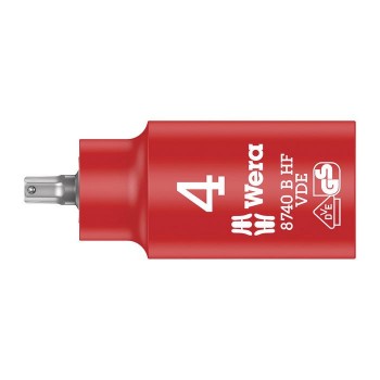 Wera 8740 B VDE HF Zyklop bit socket, insulated, with holding function, 3/8“ drive (05004900001)