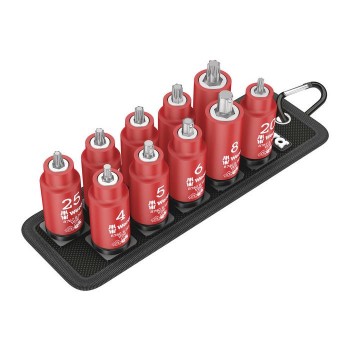 Wera Belt B VDE 1 Zyklop bit socket set TORX®/hexagonal socket with holding function, 3/8" drive (05004930001)