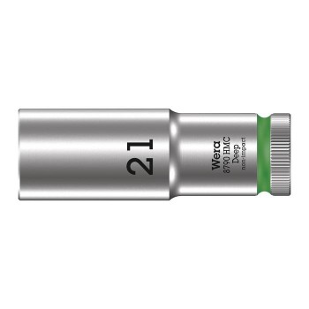 Wera 05004561001 6point socket 8790 HMC Deep, size 21 mm
