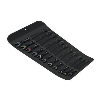 Wera 05020017001 Maul-Ringratschenschlüssel-Satz Black Edition, 11pcs