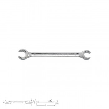 Stahlwille 41081417 Offener Doppelringschlüssel OPEN-RING 24 14x17, sw 14 x 17 mm