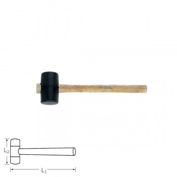 Stahlwille 70140004 Rubber composition hammer 10940 90, ø 90 mm