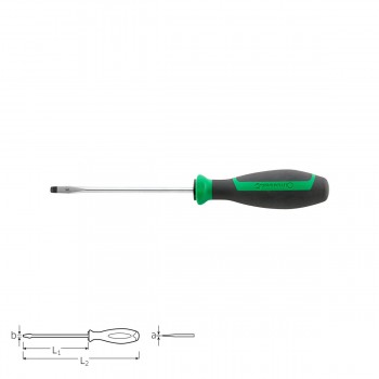 Stahlwille 46213055 Screwdriver slotted 4621 3 0.8x5.5x120 DRALL+, 0.8 x 5.5 mm