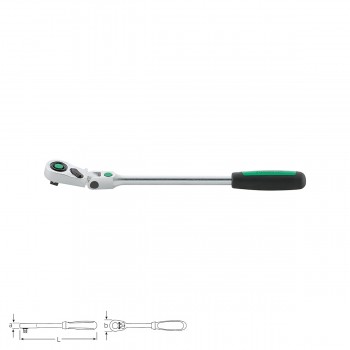 Stahlwille 13261010 Flexible joint fine tooth ratchet 517QR, 416.0 mm