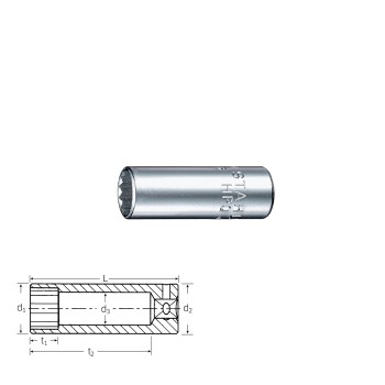 Stahlwille SAE Doppel-6kt.-Steckschlüsseleinsatz 40 ADV, sw 7/32 - 5/16in