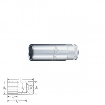 Stahlwille 6point socket 51S, size 17 - 22 mm