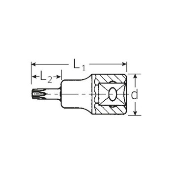 Stahlwille TORX®-Screwdriver socket 54 TXB, size T20 - T60