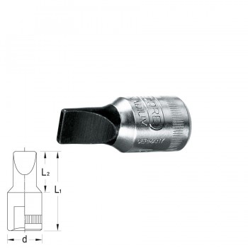 GEDORE Screwdriver socket IS 20, size 0.8x4.0 - 1.6x8.0 mm
