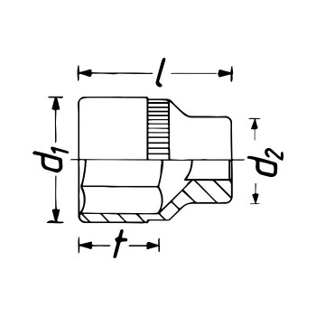 HAZET 6point Socket 880KV, size 6 - 22 mm