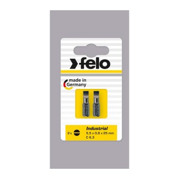 Felo Bit, Industrie C 6,3 x 25mm, 2 Stk auf Karte 00002031036