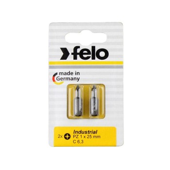 Felo Bit, Industry C 6,3 x 25mm, 2 pcs on card 00002102036
