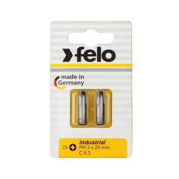 Felo Bit, Industry C 6,3 x 25mm, 2 pcs on card 00002203036