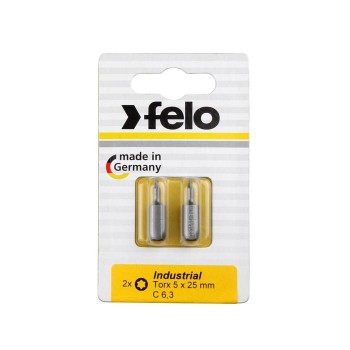 Felo Bit, Industrie C 6,3 x 25mm, 2 Stk auf Karte 00002606036