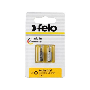 Felo Bit, Industrie C 6,3 x 25mm, 2 Stk auf Karte 00002608036