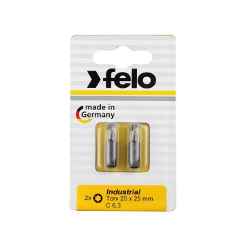 Felo Bit, Industrie C 6,3 x 25mm, 2 Stk auf Karte 00002620036