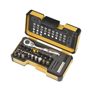 Felo Werkzeugsatz XS 33 1/4" mit Miniratsche , Bits und Zubehör, 33-tlg 00005773306