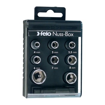 Felo 1/4" Nut Box, 9-pce 00005798106