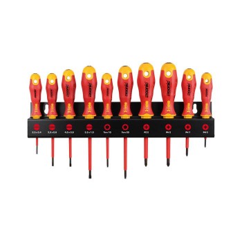 Felo Scredriver set XL Ergonic VDE with rack, 10-pce. 00041491093