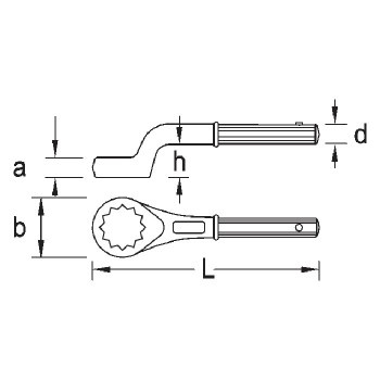 GEDORE Single-end Ring Spanner 2 A, size 24 - 95 mm