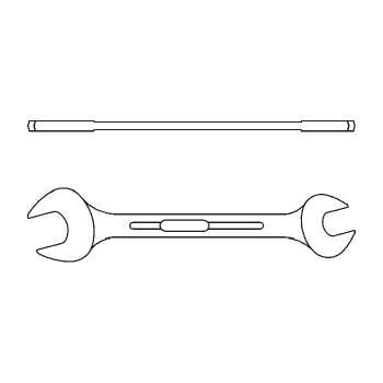 GEDORE 6070880 Double Open-end Spanner 6 5/8x11/16AF, 5/8 x 11/16 in