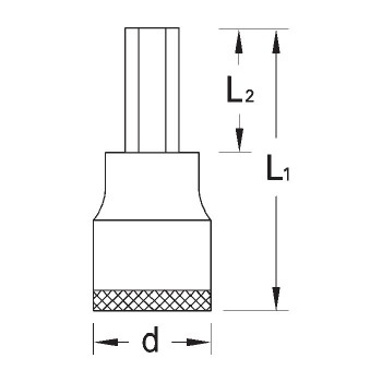 GEDORE 6162060 Schraubendrehereinsatz IN 19 L5-90, 5 mm