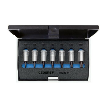 GEDORE Screwdriver bit socket set 3/8" 7 pcs TORX T20-50 (1509926), ITX 30 PM