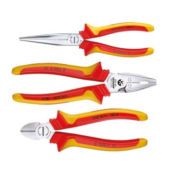 GEDORE VDE Pliers set with VDE insulating sleeves 3 pcs (1550594), VDE S 8003 H