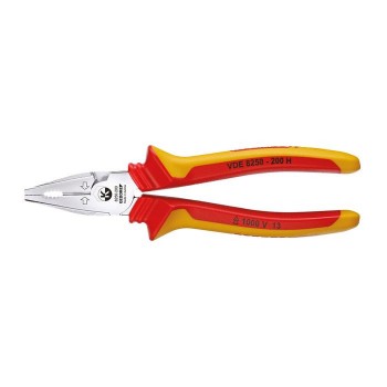 GEDORE VDE Heavy duty combination pliers with VDE insulating sleeves 200 mm (1550969), VDE 8250-200 H