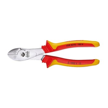 GEDORE VDE Power side cutter with VDE insulating sleeves 180 mm (1550993), VDE 8316-180 H