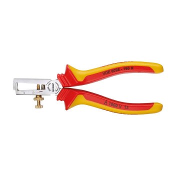 GEDORE VDE Stripping pliers with VDE insulating sleeves 160 mm (1552074), VDE 8098-160 H