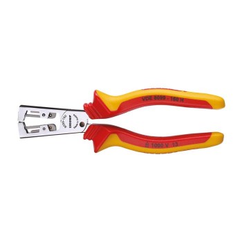 GEDORE VDE Stripping pliers STRIP-FIX with VDE insulating sleeves 160 mm (1552082), VDE 8099-160 H