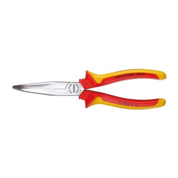 GEDORE VDE Bent nose telephone pliers with VDE insulating sleeves 160 mm (1552139), VDE 8132 AB-160 H