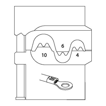 GEDORE Module insert for non-insulated terminals 4/6/10 (1830570), 8140-03