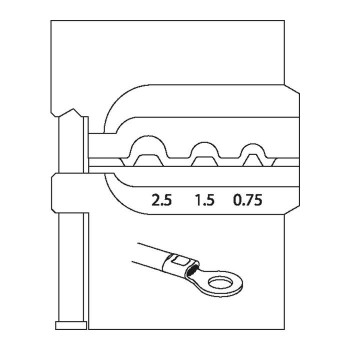 GEDORE Module insert for non-insulated terminals 0.75/1.5/2.5 (1830589), 8140-04