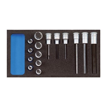 GEDORE Screwdriver bit socket set 1/2" in Check-Tool-Module (2308932), 1500 CT1-IN 19 LKM