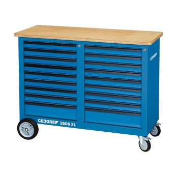 GEDORE Mobile workbench, 1.25 m wide, with 18 drawers (2528096), 1506 XL 2810
