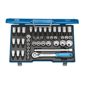 GEDORE Socket set 1/2" 42 pcs (2546000), ITX 19 INU-20