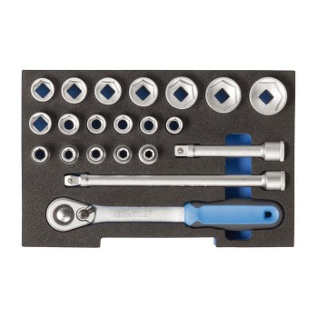 GEDORE Socket set 1/2" in 1/2 L-BOXX 136 module (2836009), 1100 CT1-19