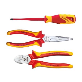 GEDORE VDE Pliers set, 3 pcs in L-BOXX Mini (2951762), 1102-005 VDE