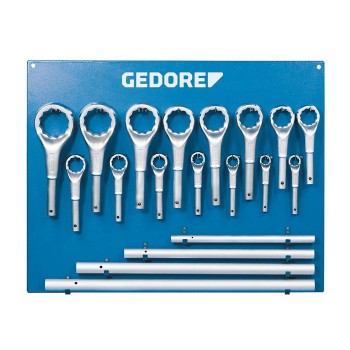 GEDORE Single ended ring spanner set 19 pcs 24-85 mm (6049250), 2 ATM